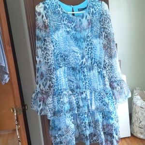 Stunning blue animal print dress